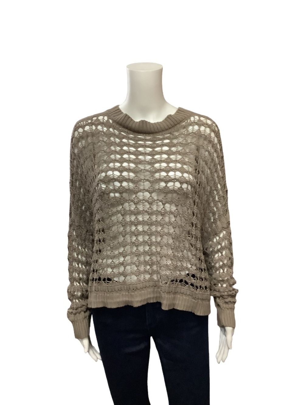 Planet by Lauren G Fishnet Pullover Sweater Size: O/S